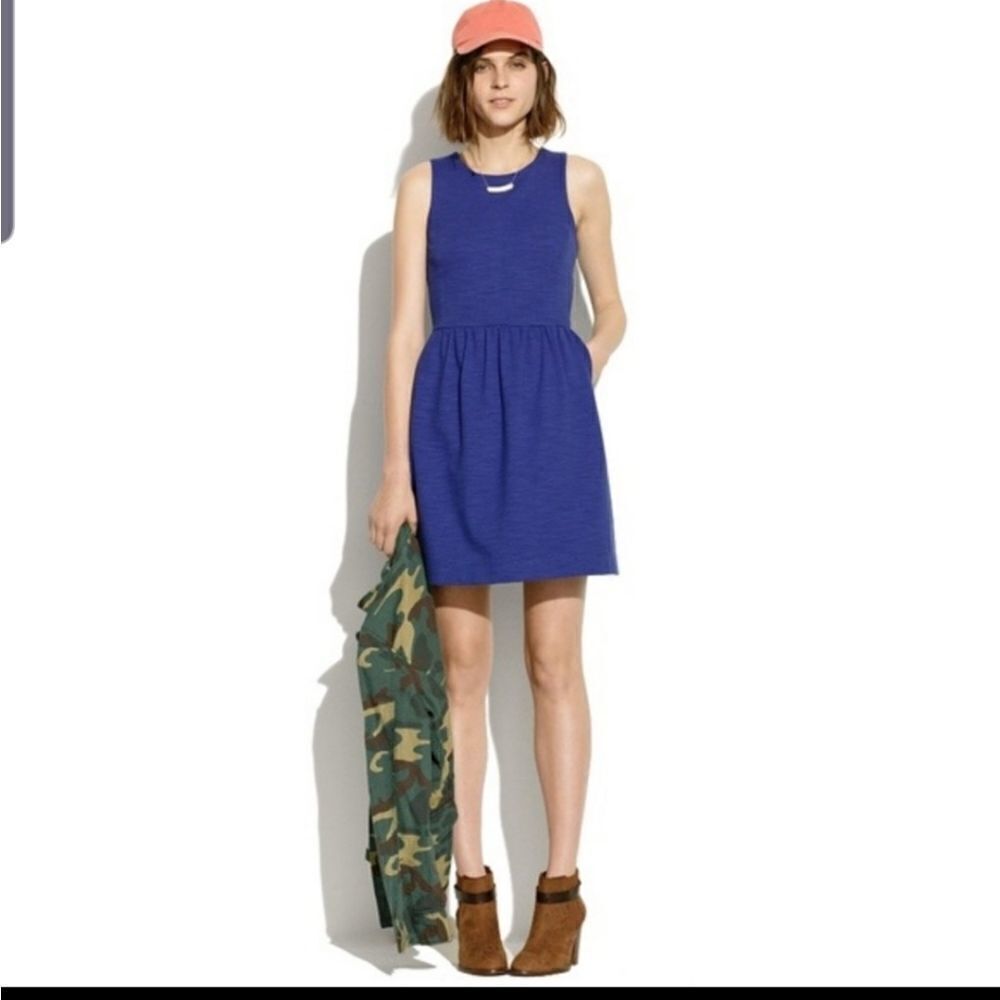 Madewell afternoon knit dress in electric blue